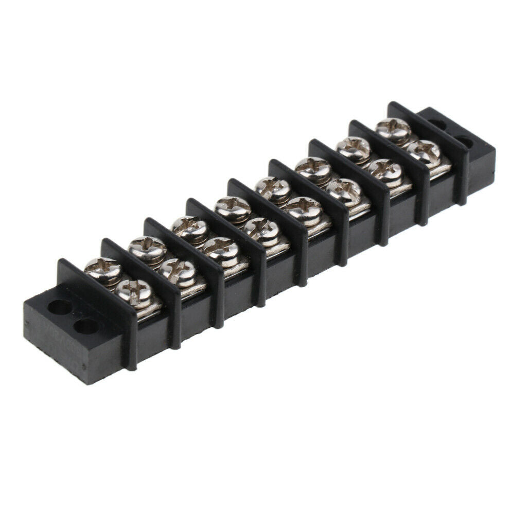 8 Ways 22-12AWG 450V 30A 8 Positions Screw Terminal Strip Blocks Bus Bar