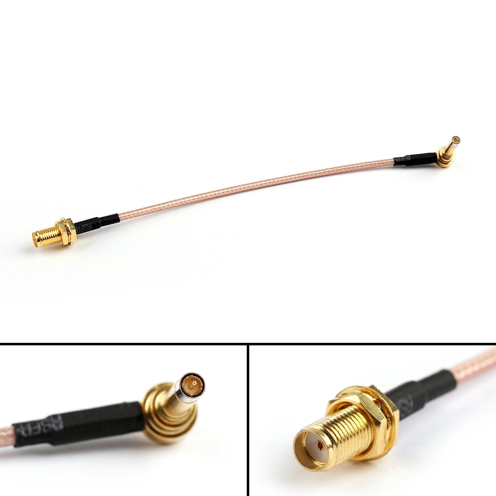 10PCS 30cm BNC Female Bulkhead to SMB Female RG316 RF Right Angle Pigtail Cable.