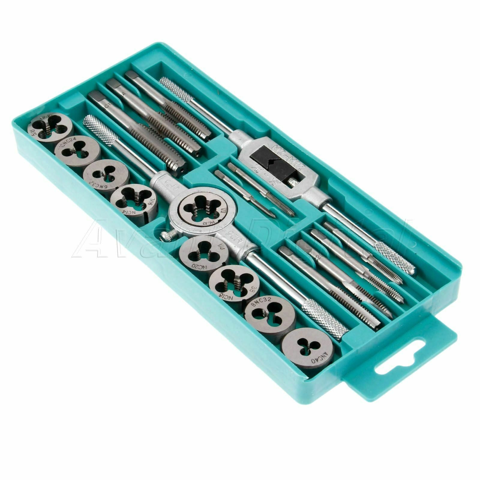 1 Set Woodworking Tool Kit Tapping Screw Tap & Threading Die & Wrench Holder