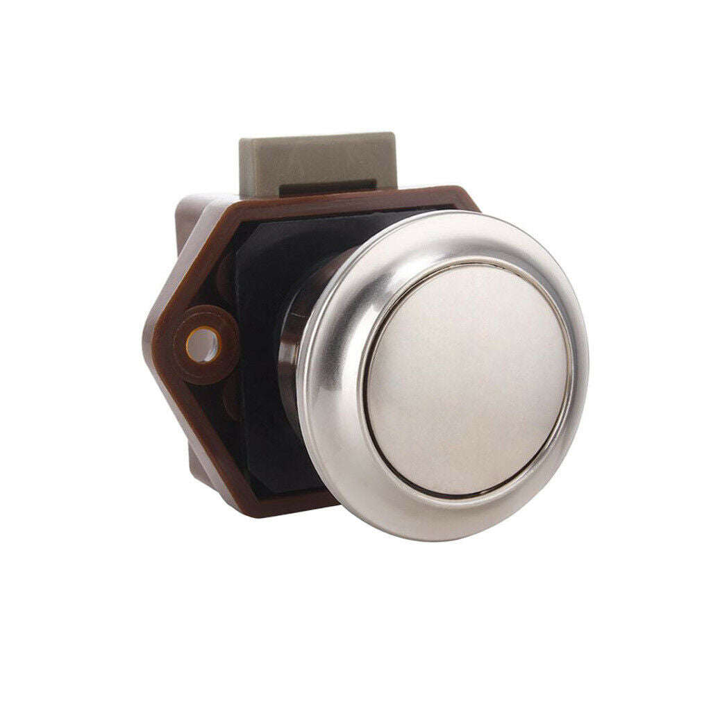 3-set Cabinet Push Button Press Drawer Cupboard Small Door Catch Lock Latch Bolt