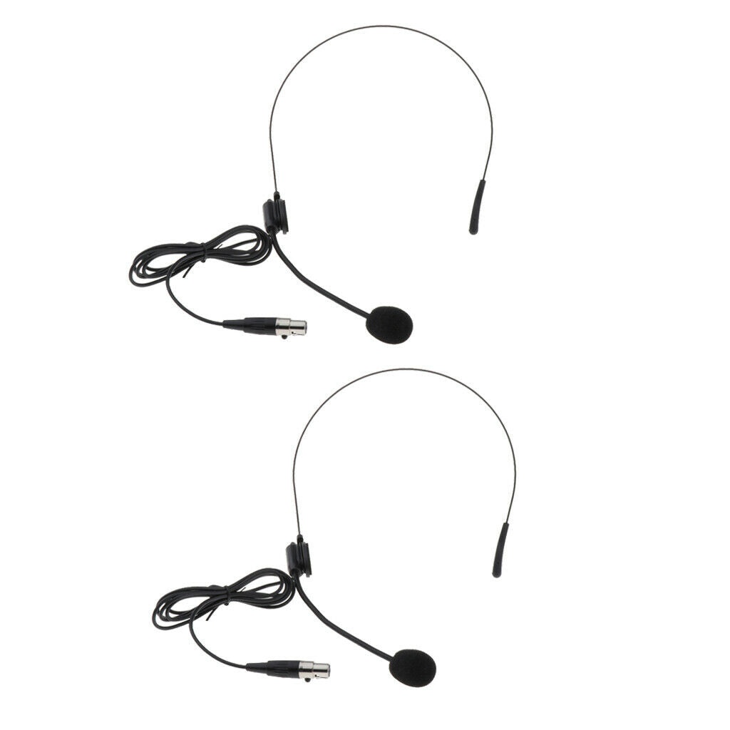 2 Pieces 3 Pin Microphone Lapel Metal Tie Clip for PC Wireless Transmitter