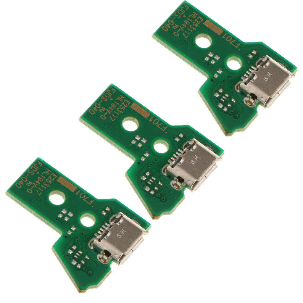 3x 12Pin USB Charging Port Socket Board JDS 040 for Sony PS4 Pro Dualshock 4