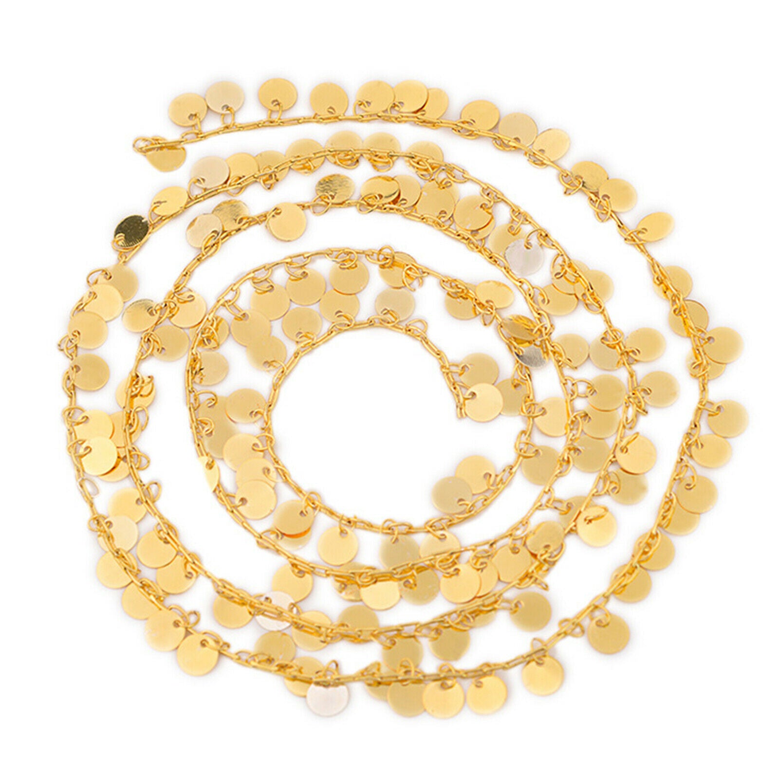 Brass Coin Link Chain Charms Pendants Circle Disc Beads for Jewelry Making Women