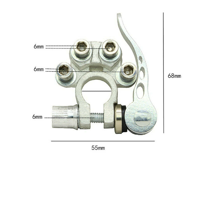 2Pcs/Set Battery Terminal Connector Clamp Quick Release Adjust Disconnect
