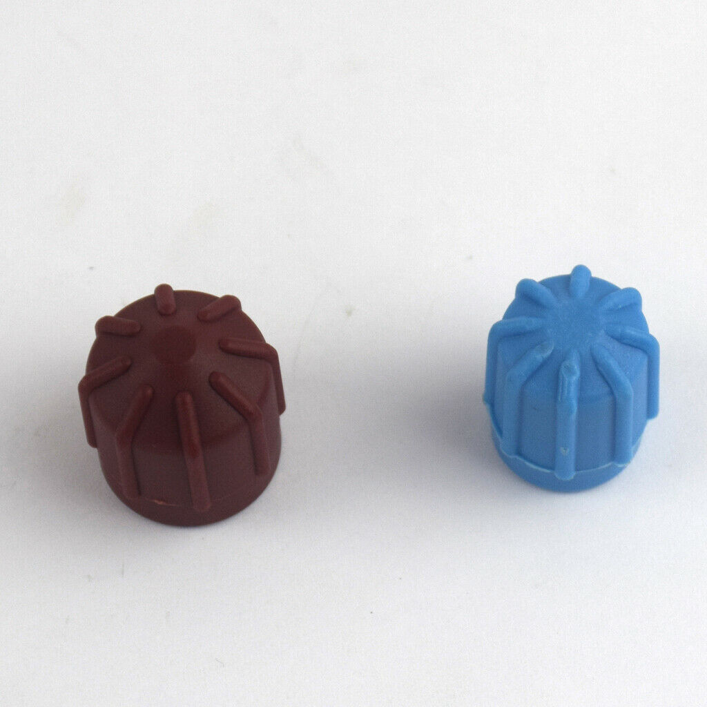 4Pcs ABS R134a R12 Car AC Valve Port Cap High Low Dust Cover Blue&Brown