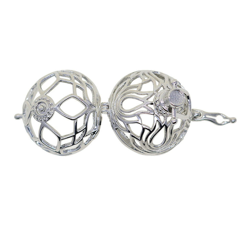 Water Lily Flower Beads Cage Pendant Locket Charm for DIY Necklace Pendant