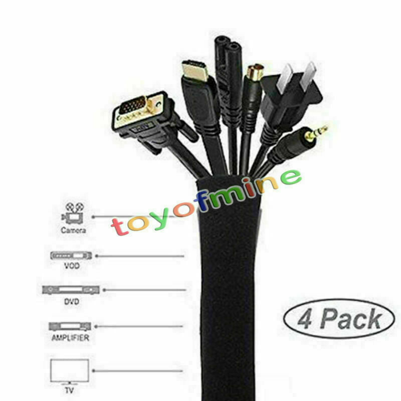 New Cable Manager Cable Wire Management Neoprene Sleeve 20'' x 4 Packs protector