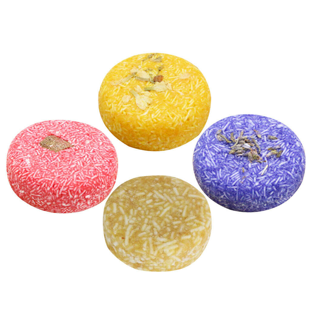 4 Pieces Organic Handmade Shampoo Soap Bar Eco-Friendly Hair Darkening
