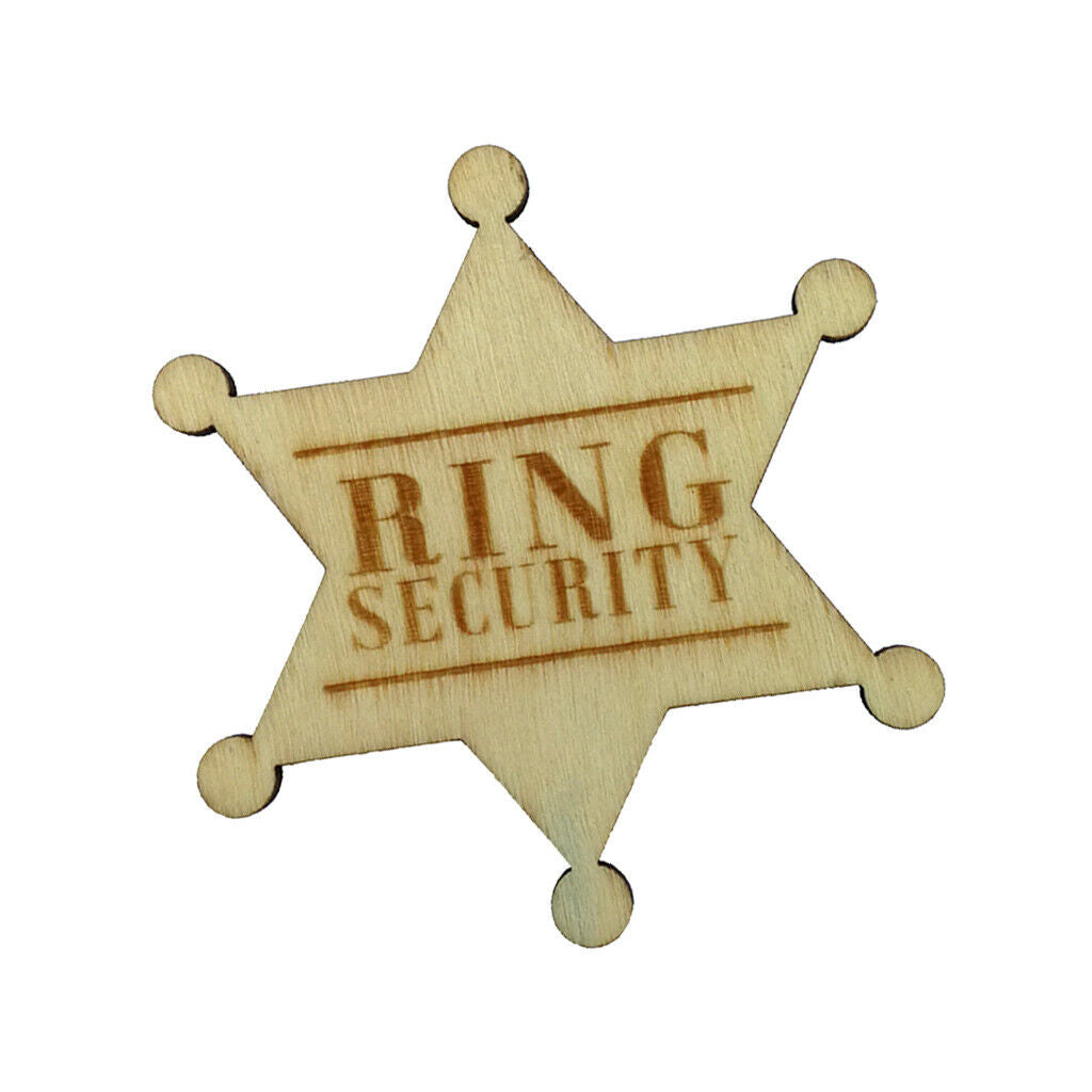 Security Wooden Brooch Pin Badge Jewelry Wedding Party Decoration