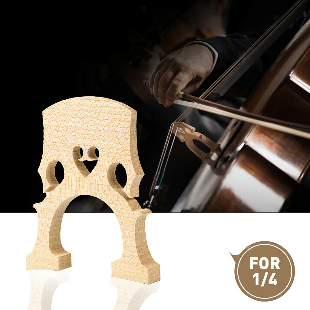 High Quality Cello Bridge Replacement Parts for 1/4 Size Cello Instrument