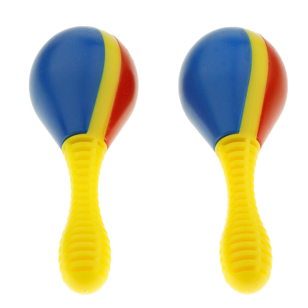 2 Pieces Plastic Maracas Handheld Shaking Toys Gift for Baby Toddlers