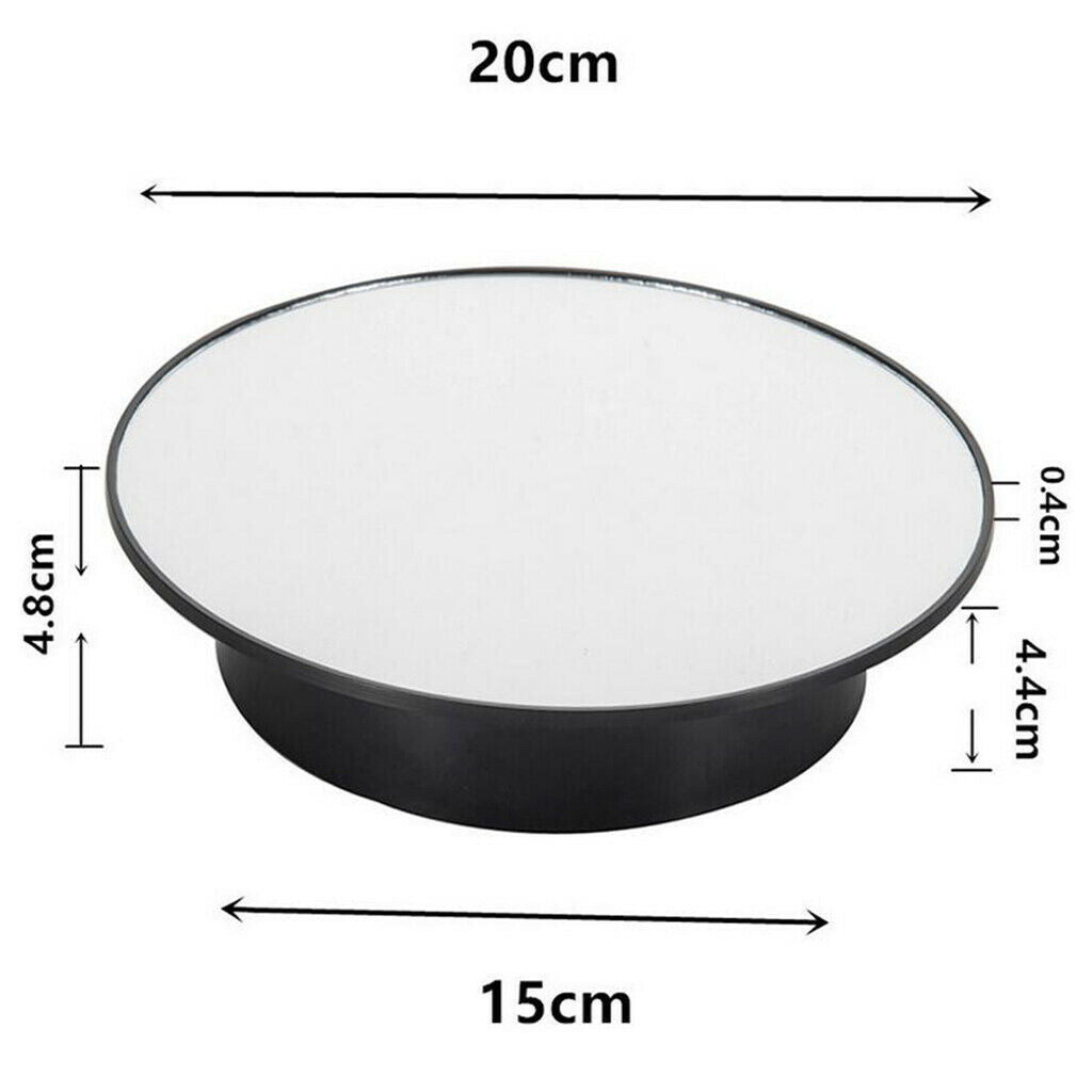 2x Electric 360° Rotating Display Stand Velvet & Mirror Top Jewelry Bag