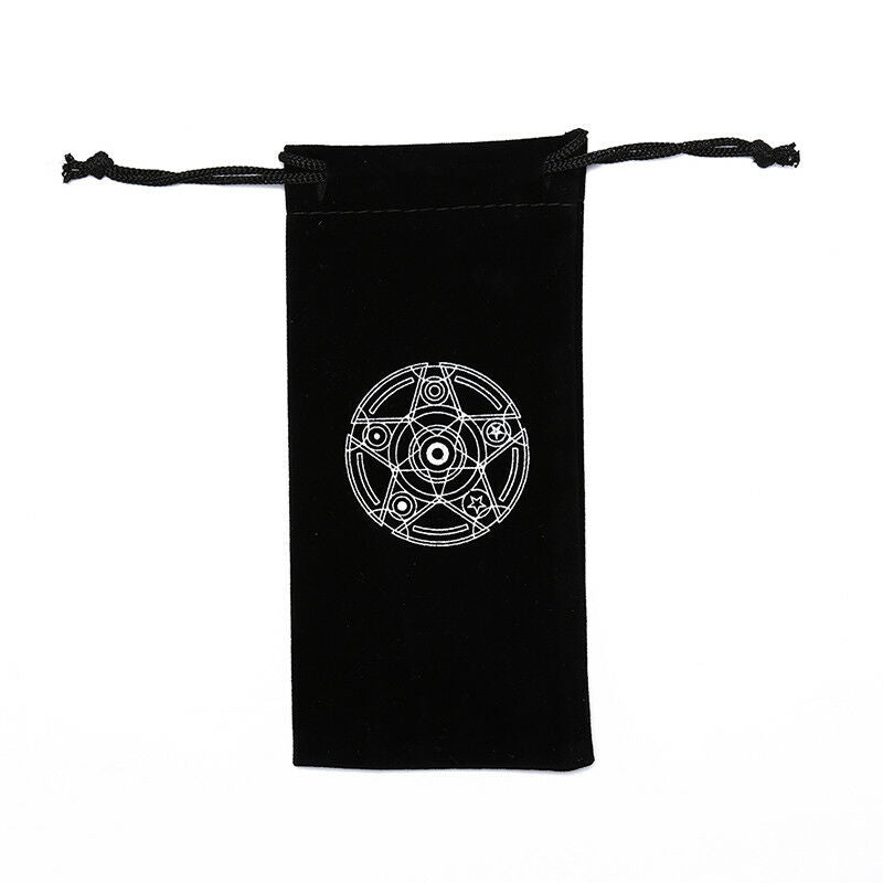velvet tarot card storage bag six-pointed star pattern board game card ba.l8
