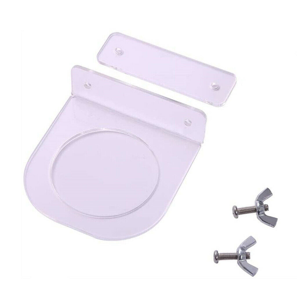 2Pieces Bird Parrot Feeding Cup Food Dish Cage Clamp Holder Feeder Bracket