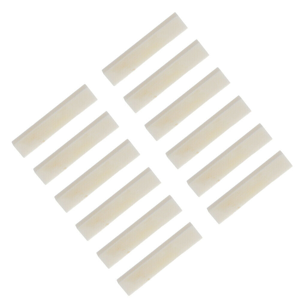 Replacement Set of 12pcs Ivory Uncut Cattle Bone 52mm Nuts for Guitar Parts