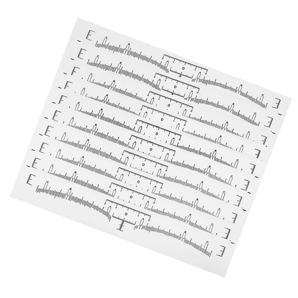 10Pcs Disposable Microblading Eyebrow Measure Ruler Stickers Practice Tools