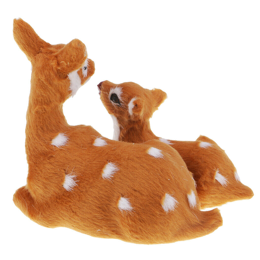 Mini Simulation Reindeer Christmas Ornament Plastic Plush   Kids