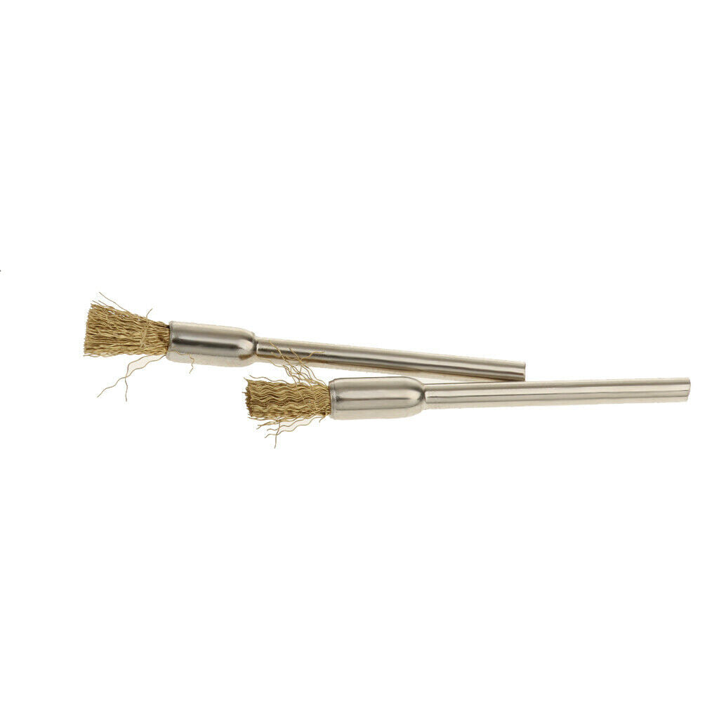 10pc Copper Wire Wheel Brush Cup Tool Shank for Drill Rust Weld Polishing