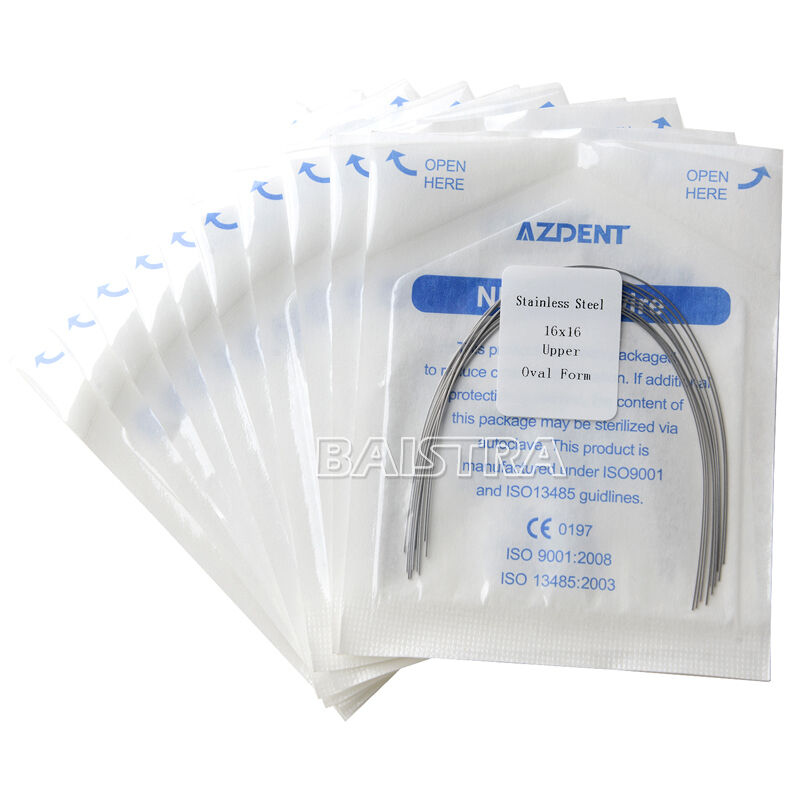 30 X Dental Ortho Arch Wire Stainless Steel Rectangular Oval 16X16 Upper AZDENT