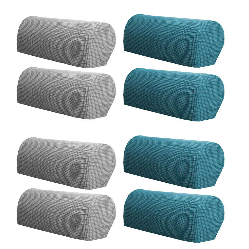 8 Pieces Armrest Cover Stretch Fabric Anti-Slip Recliner Furniture Protector