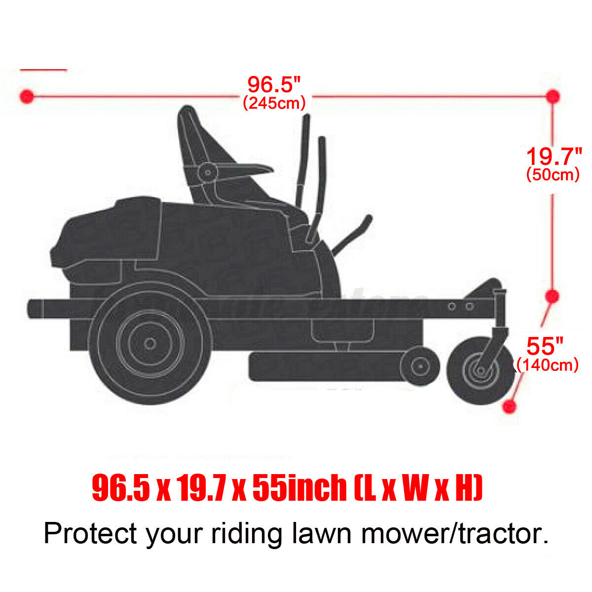 96.5'' Waterproof Lawn Mower Tractor Cover Garden Outside Riding UV Protector
