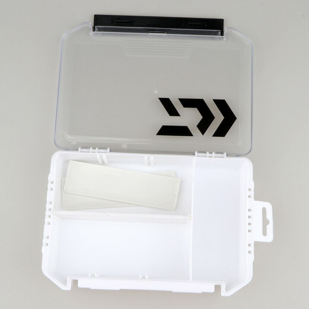 2X Plastic Fishing Lures Baits Tackle Storage Container Organizer Box L White