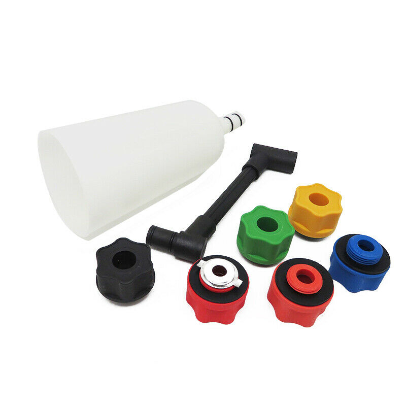 8Pc Car Engine Oil Funnel Kit Filling Cooling System Repair Filler 6 Adapter+Box
