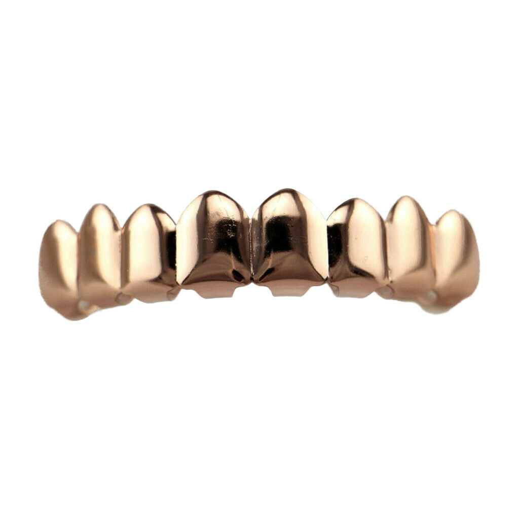 6pc Hiphop 8 Top / Bottom Teeth Grills  Mouth Tooth Caps Party Jewelry