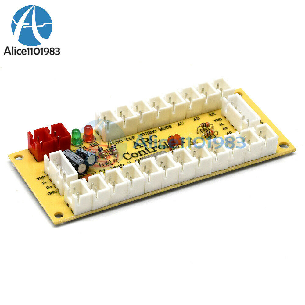 No Zero Delay USB Encoder PC to Joystick & push buttons Arcade MAME Controls