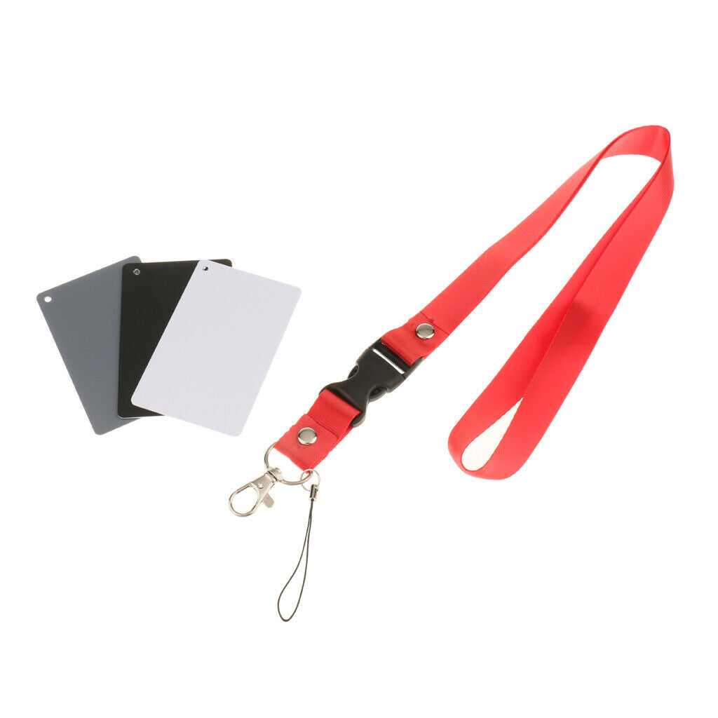 3 in 1 18%   Digital White Black Grey Color Balance Cards Calibrated Card