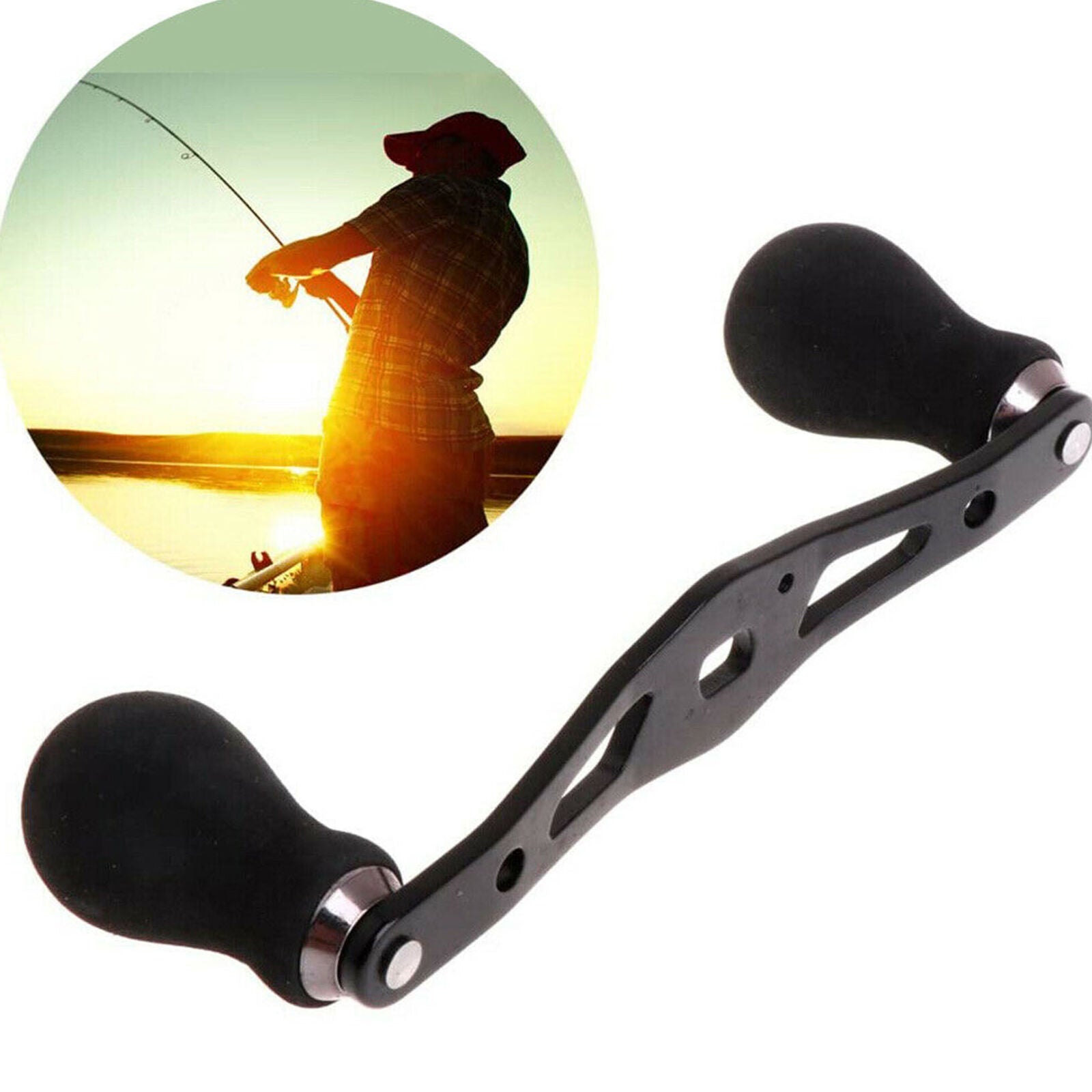 Black EVA Power Fishing Reel Handle Grip For Abu Garcia Daiwa Baitcasting Reel