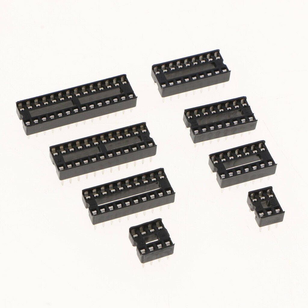 Dual Row DIP IC Socket Connector Adaptor Assortment Kit With Box, Multi Pin(66