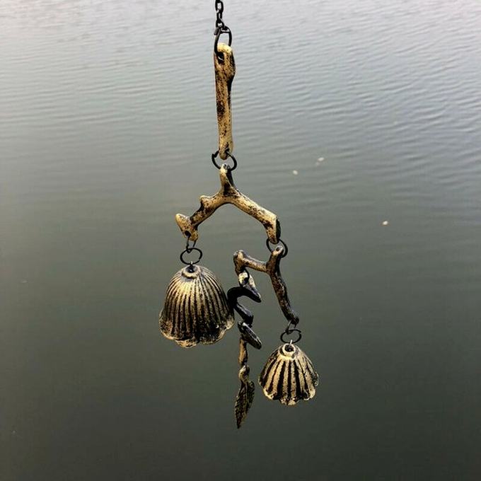 Iron Wind Chime Metal Aeolian Bell Wall Room Outdoor Hang Home Decoration Retro