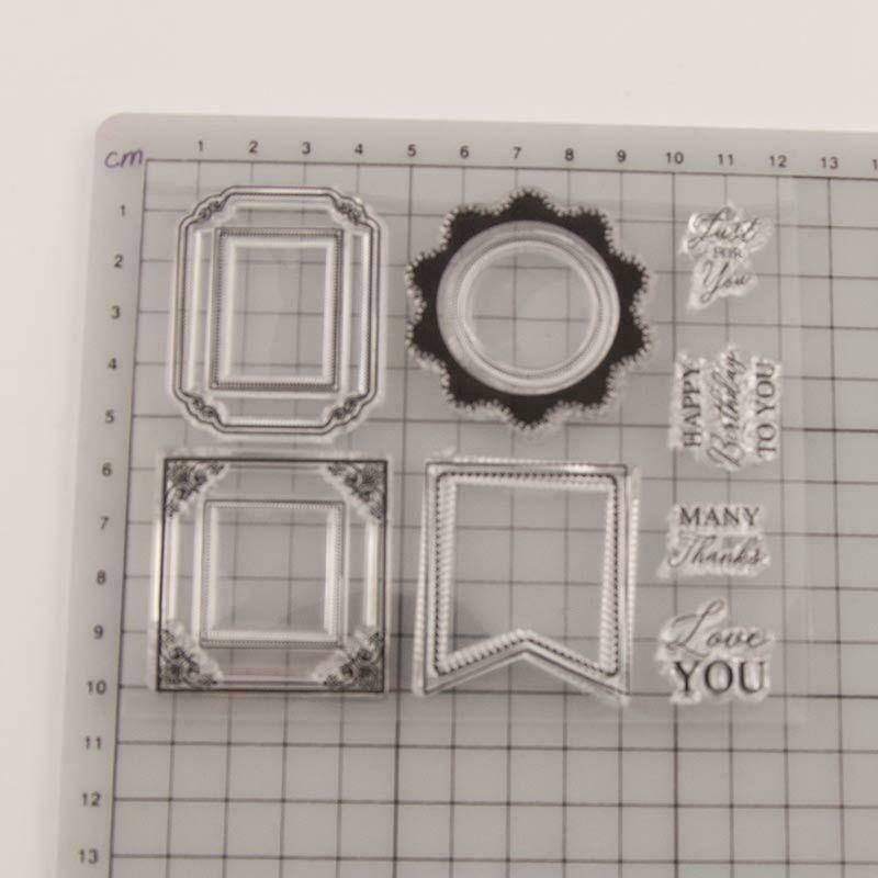 Cover Page Silicone Clear Stamp Cling Seal DIY Scrapbook Embossing Album Decor