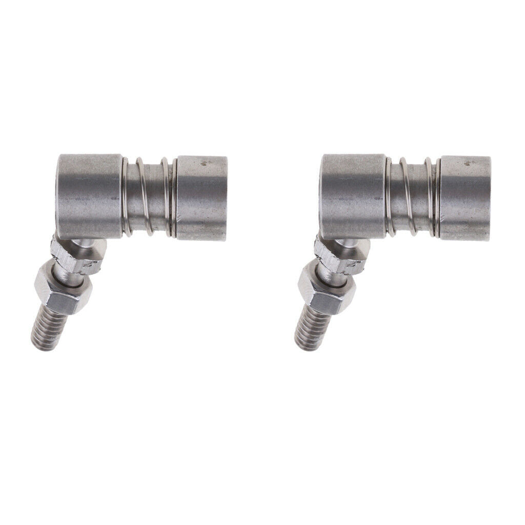 2Pcs Stainless Steel Control Cable Shift Throttle Ball Joint Boat Marine