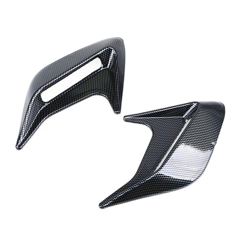 Pair Universal Car Air Flow Hood Fender Side Vent Decoration Carbon Fiber Style