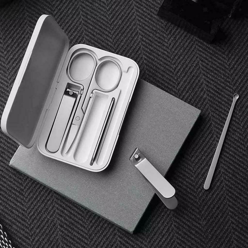 Manicure Set, Travel Nail Clippers Kit Pedicure Care Tools, 5pcs Stainless Steel
