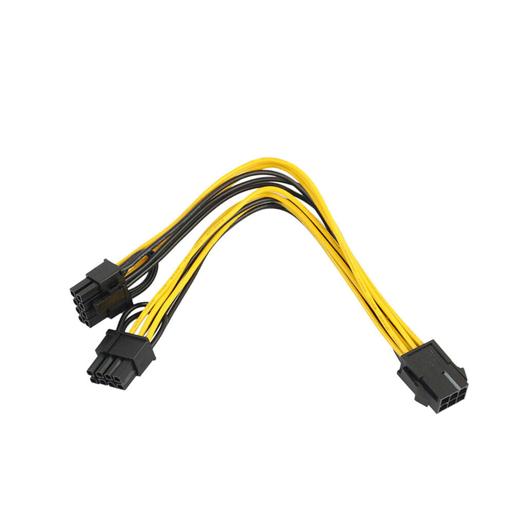 6Pin to Dual 2x 8 Pin (6+2)   Power Adapter Cable for Graphics Video Card