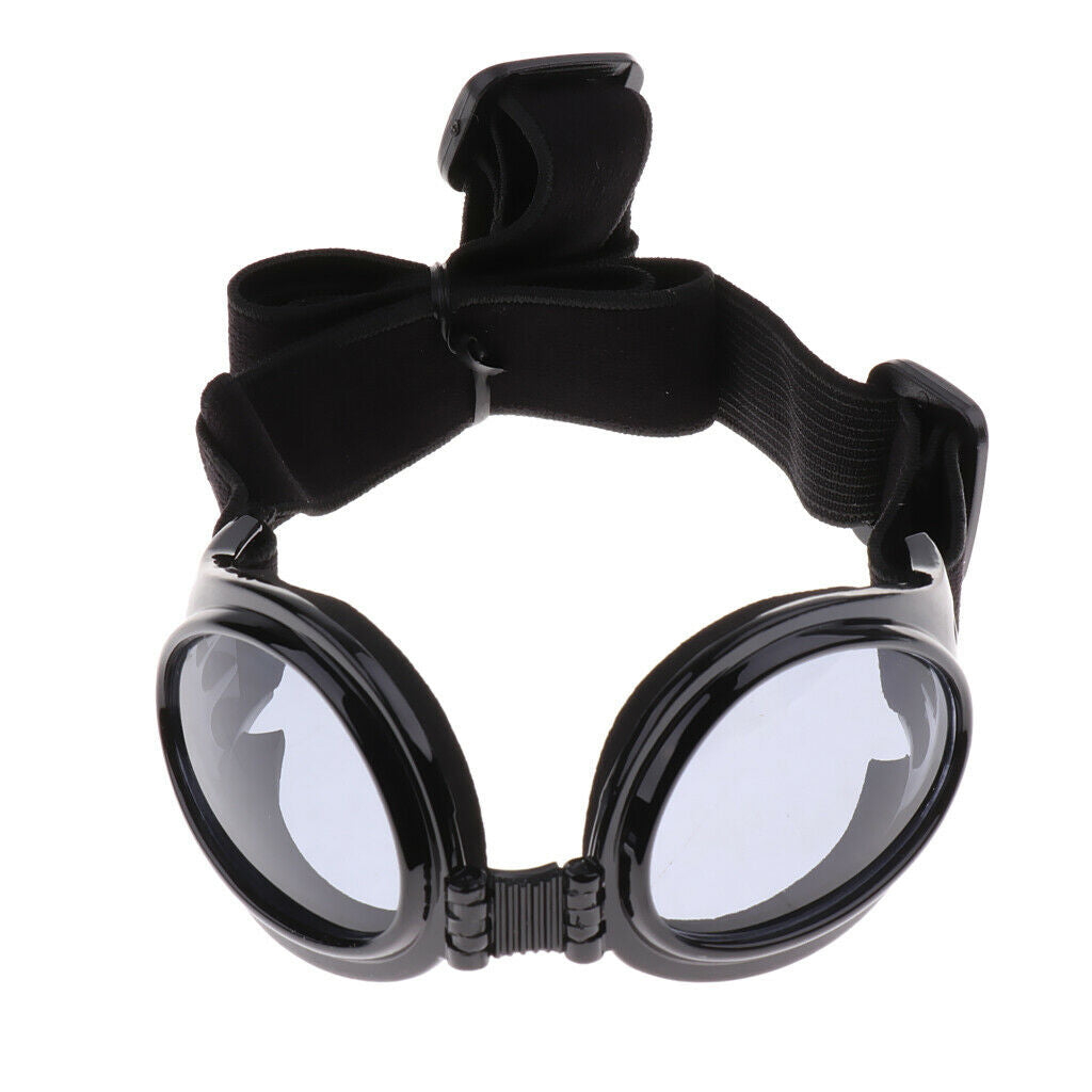 Dog Wind Sunglasses Eye Wear Protection Pet Goggles Adjustable Strap  Black