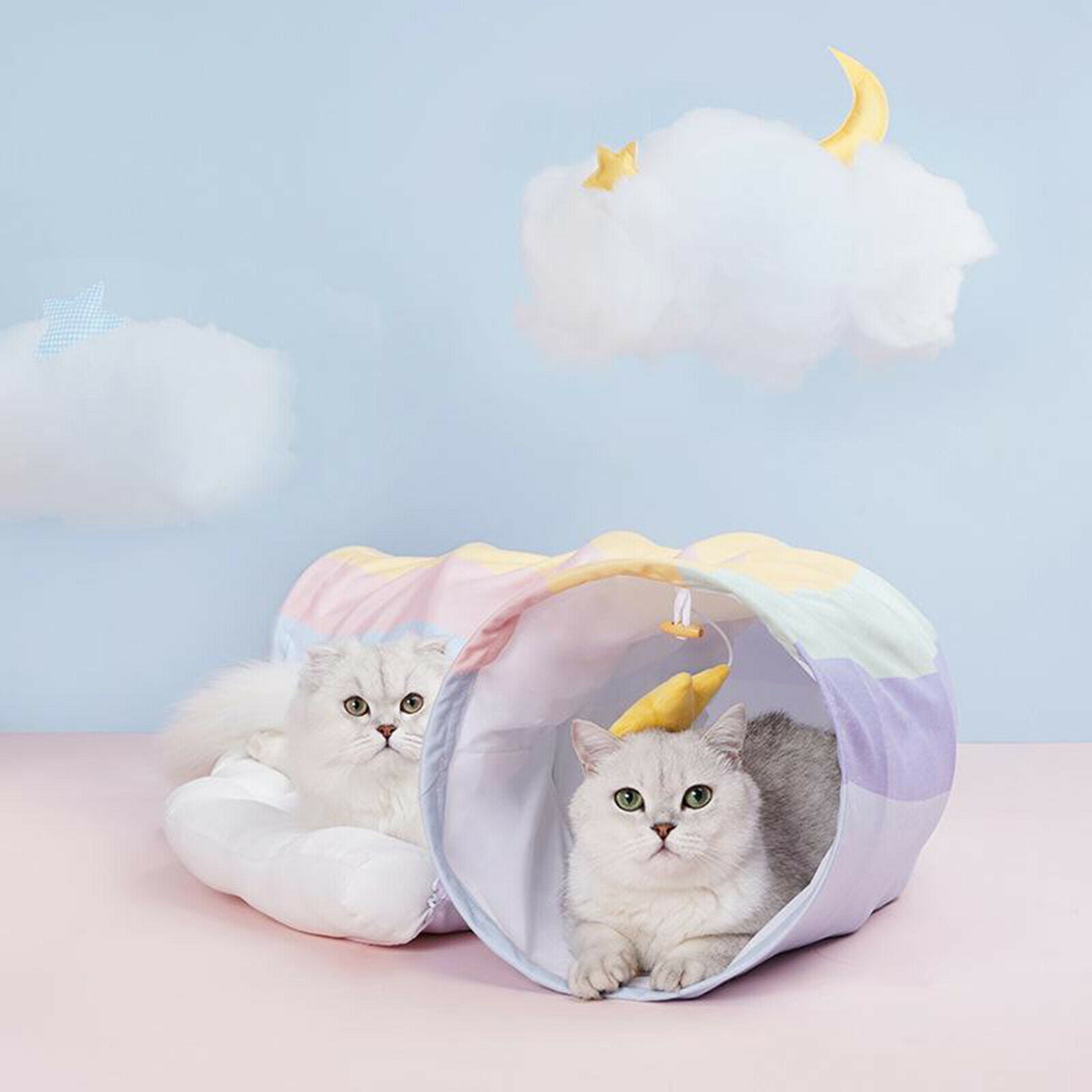 Cotton Pets Dogs Cats Bed Fluffy Soft Warm Calming Bed Sleeping Kennel Nest