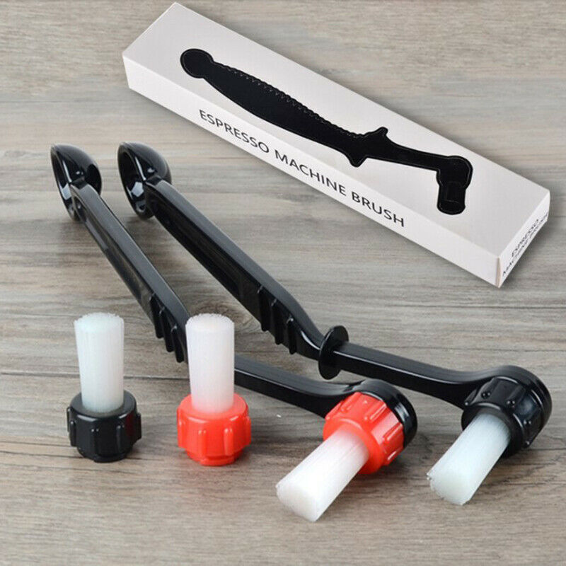 1pc Coffee Machine Brush Cleaner with Spoon 2 in 1 Espresso Machine Bru.l8