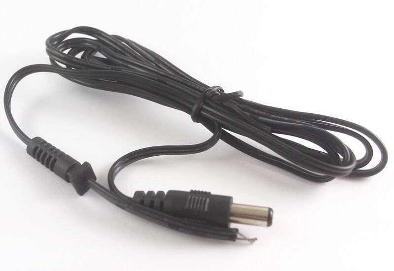 20pcs 1.5M 5ft DC Power 2.1 x 5.5mm Male Plug Cord cable DC Adapter cable Black
