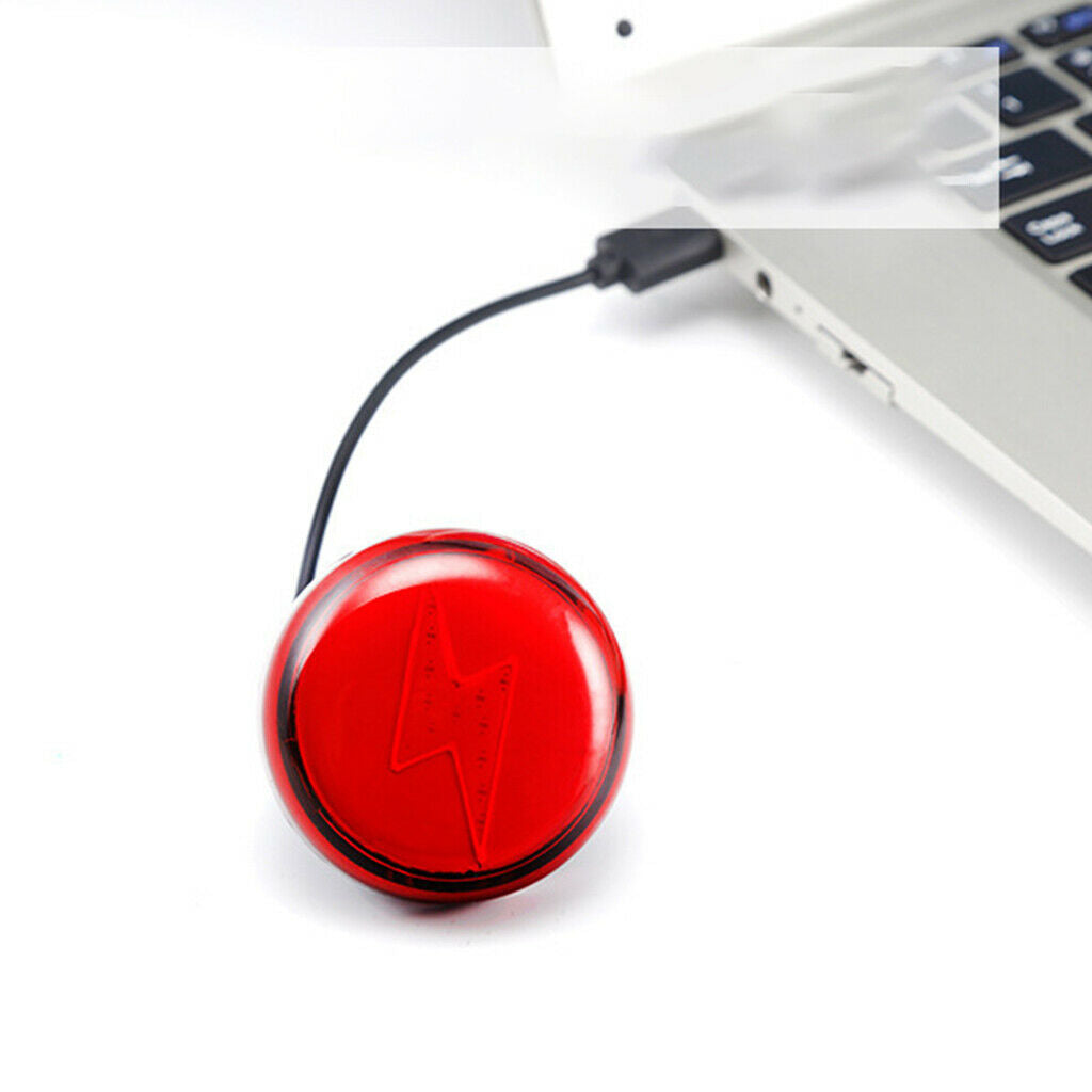 Bicycle Rear Light Rechargeable Cycling 5 Modes Taillight Running Lamps