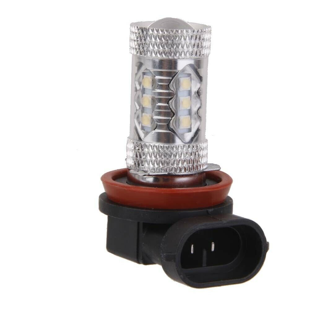 H8 80W 16-LED Headlight 6000K White High Low Beam DIY Fog Bulb Lamp