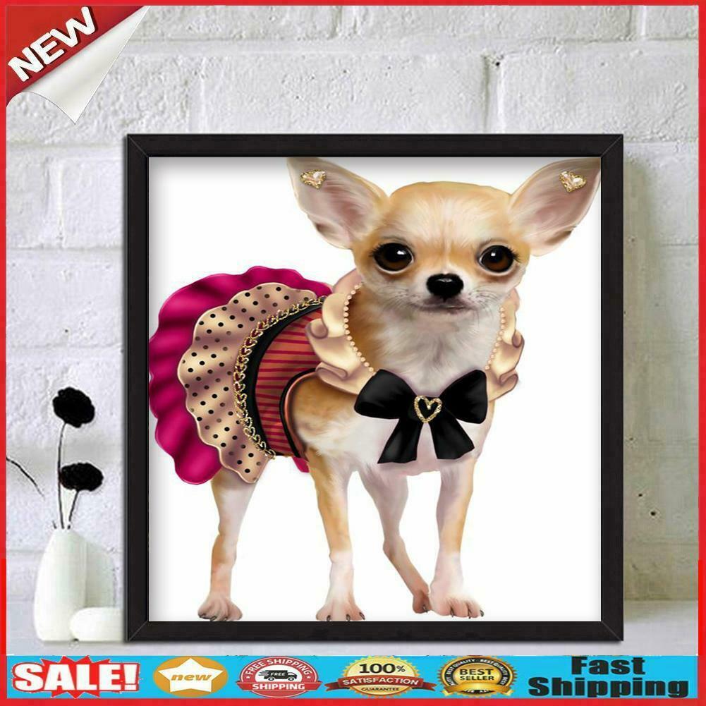 5D Diamond Painting Full Round Drill dog Picture of Rhinestone @