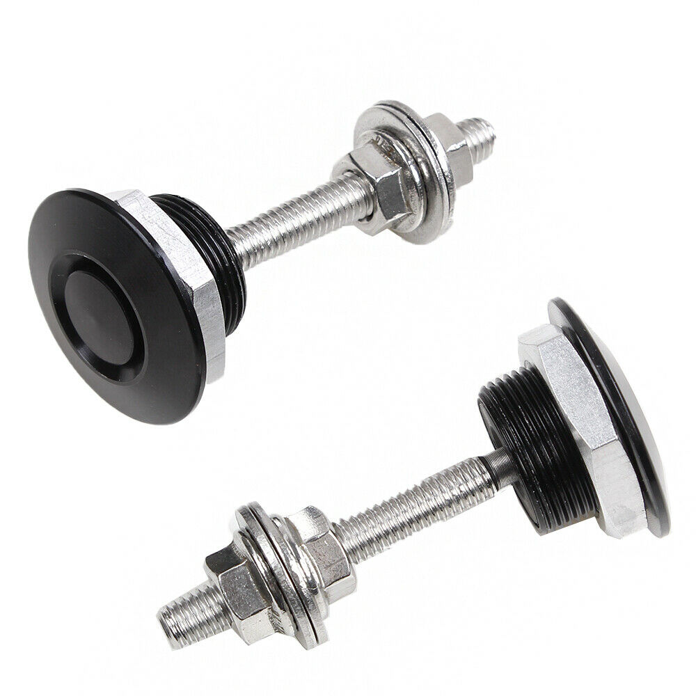 2PCS Bumper Latch Kit Push Button Quick Release Hood Bonnet Pins Lock Clip