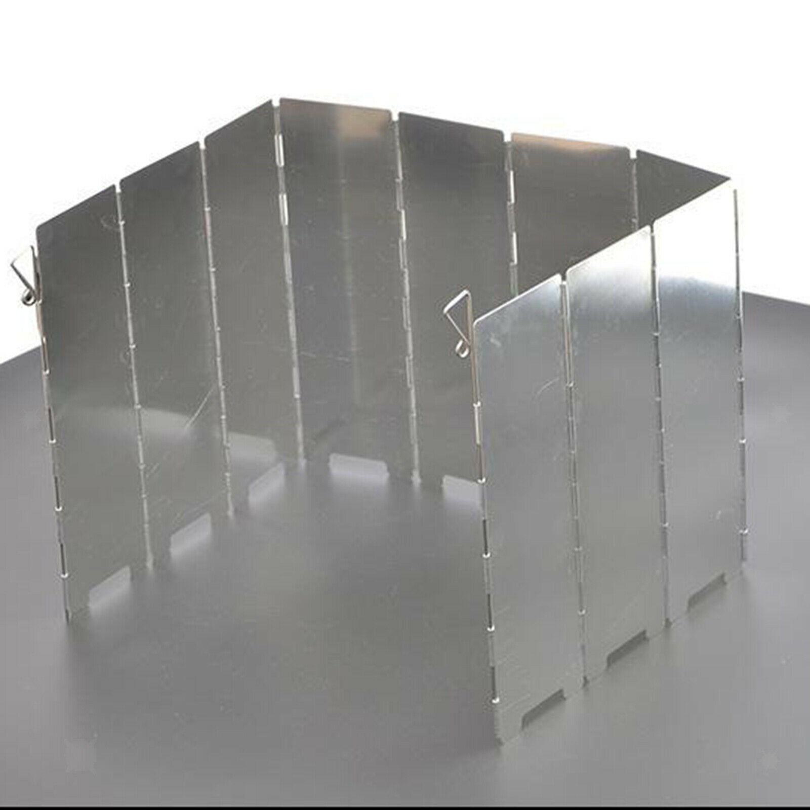 Folding Outdoor Stove Windscreen 10 Plates Aluminum Picnic Stove Windshield