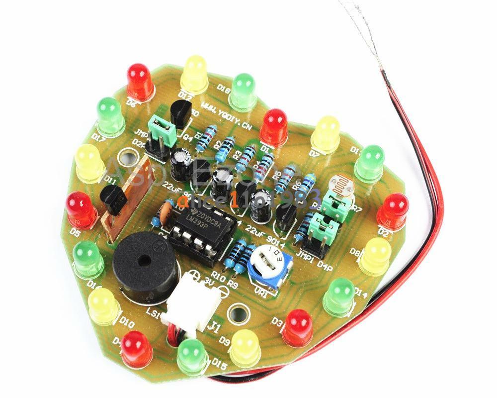 LED Heart Cycle Lamp Suite LED Flashlight DIY Kit Electronic Production kit
