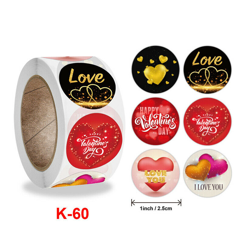 500pcs Valentine's Day Handmade Stickers Scrapbooking for Package  Seal L.l8