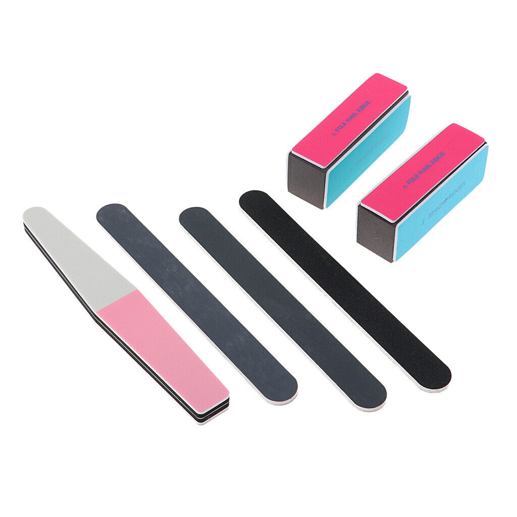 6Pcs Sand File File Polishing Tool Nail Block for Wood, Plastic,